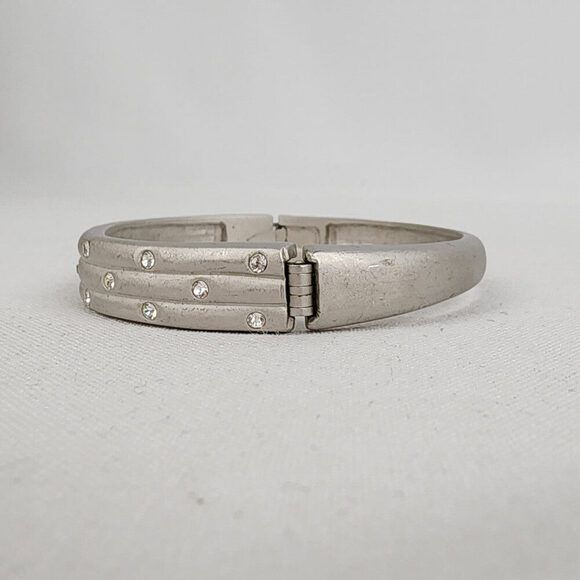Butler Matt Silver Rhinestone Hinge Bracelet - Picture 5 of 8
